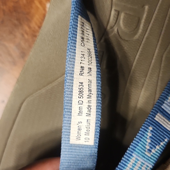 LL Bean Swift River Blue Leather Slip On Flip Flop Thong Sandals Size 10 M - Picture 4 of 4